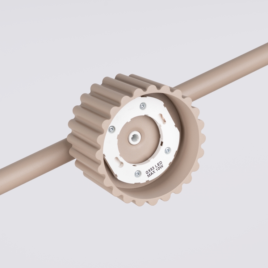 Candelabru suspendat AURA pe cablu 4xGX53/10W/230V taupe