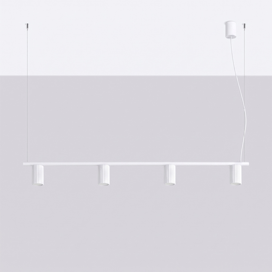Lustră pe cablu KARBON 4xGU10/10W/230V albă