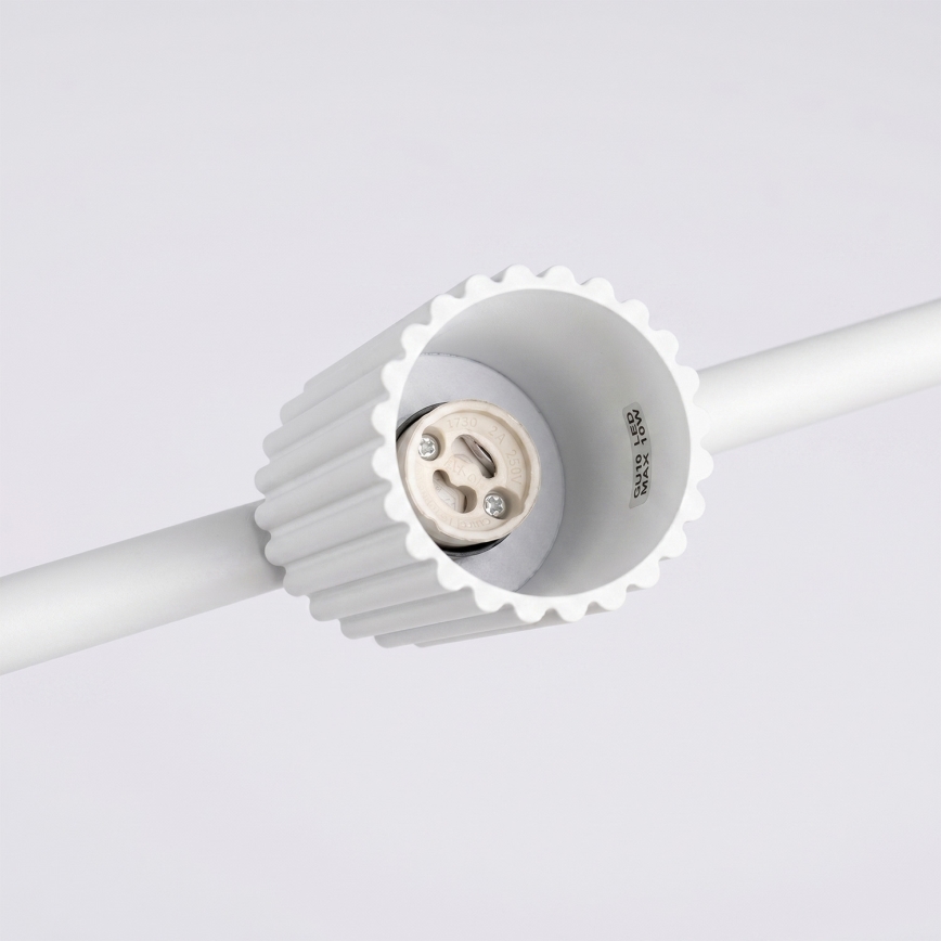 Lustră pe cablu KARBON 4xGU10/10W/230V albă