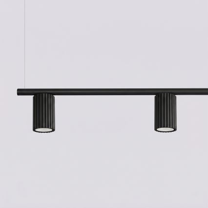 Lustră suspendată pe cablu KARBON 4xGU10/10W/230V negru