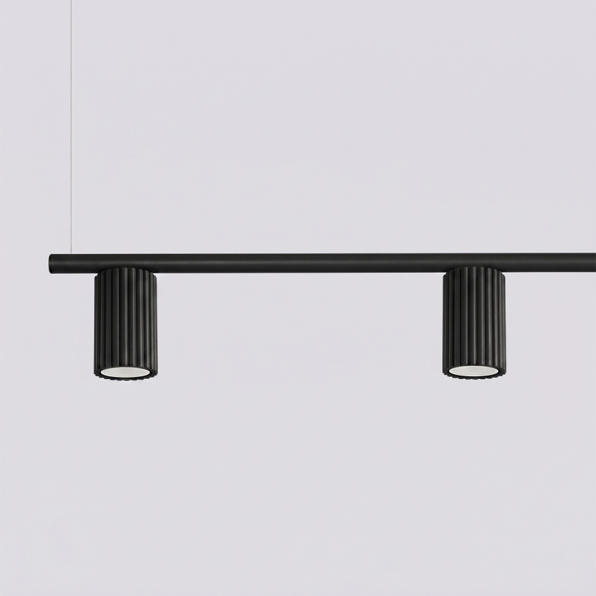 Lustră suspendată pe cablu KARBON 4xGU10/10W/230V negru