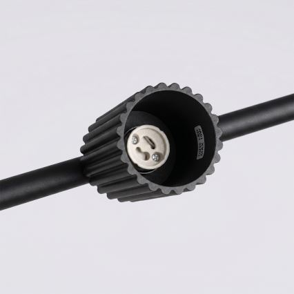 Lustră suspendată pe cablu KARBON 4xGU10/10W/230V negru