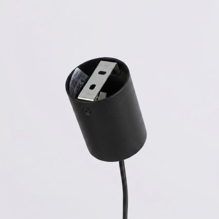 Lustră suspendată pe cablu KARBON 4xGU10/10W/230V negru