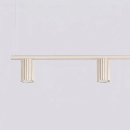 Candelabru suspendat pe cablu KARBON 4xGU10/10W/230V crem
