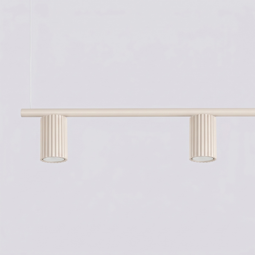 Candelabru suspendat pe cablu KARBON 4xGU10/10W/230V crem