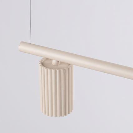 Candelabru suspendat pe cablu KARBON 4xGU10/10W/230V crem