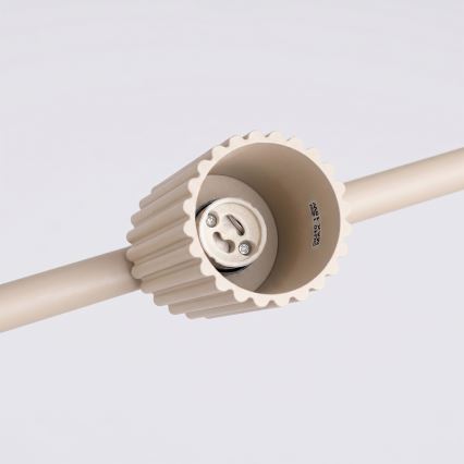 Candelabru suspendat pe cablu KARBON 4xGU10/10W/230V crem