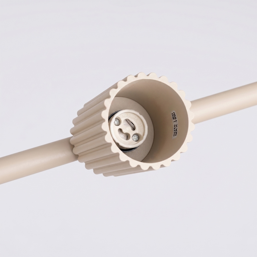 Candelabru suspendat pe cablu KARBON 4xGU10/10W/230V crem