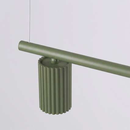 Lustră pe cablu KARBON 4xGU10/10W/230V verde