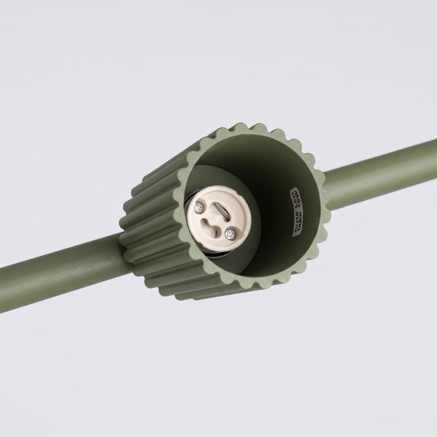 Lustră pe cablu KARBON 4xGU10/10W/230V verde