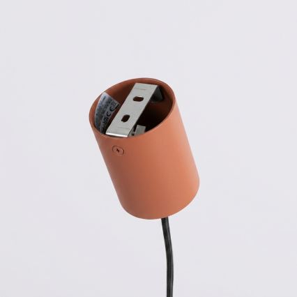 Lustră suspendată pe cablu KARBON 4xGU10/10W/230V portocalie