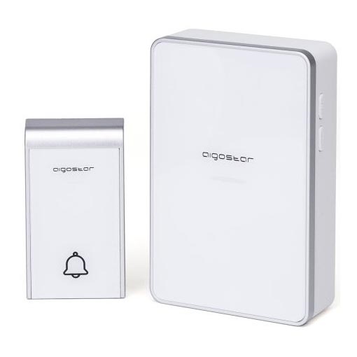Sonerie fără fir Aigostar 3xAA IP44 alb/argintiu