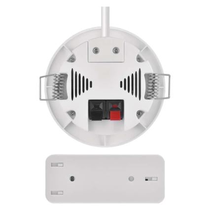 Sonerie fără fir încastrată 230V + 1xCR2032 albă