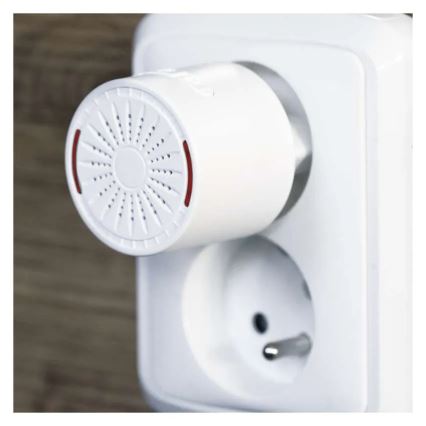 Sonerie fără fir pentru priză 230 V + 1x CR2032, albă