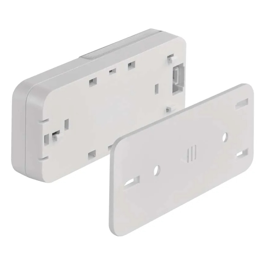 Sonerie fără fir pentru priză 230 V + 1x CR2032, albă