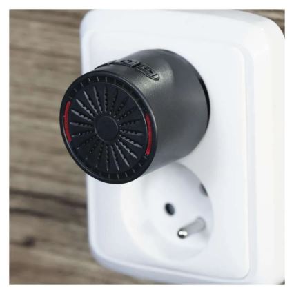 Sonerie fără fir pentru priză 230 V, cu 1 baterie CR2032 inclusă, neagră