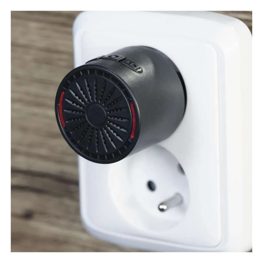 Sonerie fără fir pentru priză 230 V, cu 1 baterie CR2032 inclusă, neagră