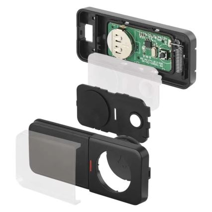 Sonerie fără fir pentru priză 230 V, cu 1 baterie CR2032 inclusă, neagră