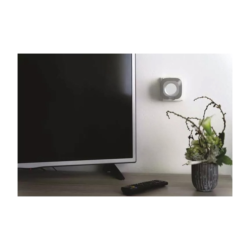 Sonerie fără fir pentru priză 230V + 1xCR2032 IP44 gri