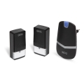 Sonerie fără fir pentru priză 230V + 2x buton IP44 neagră
