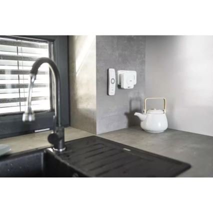 Sonerie fără fir pentru priză 230V IP44 albă