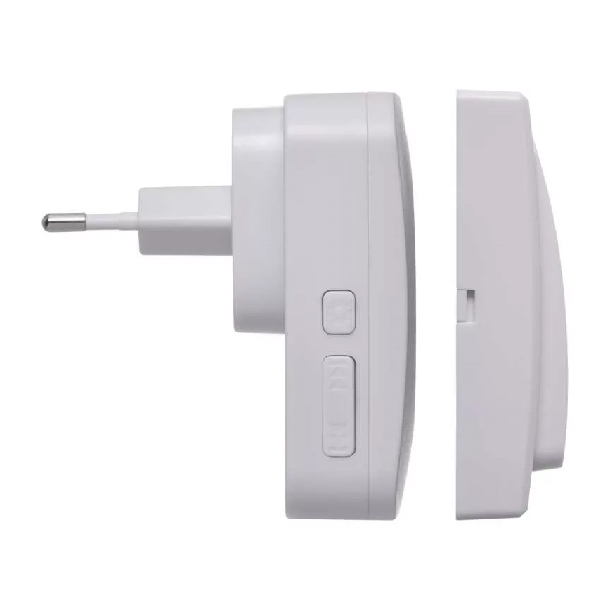Sonerie fără fir pentru priză 230V IP44 albă