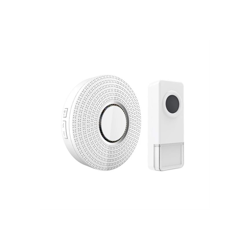 Sonerie fără fir pentru priză 230V IP55 albă