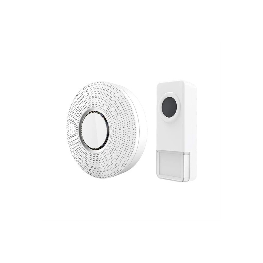 Sonerie fără fir pentru priză 230V IP55 albă