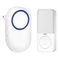 Sonerie fără fir pentru priză 230V IP56 alb