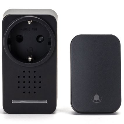Sonerie fără fir pentru priză Aigostar 1Z 3680W/230V IPX4 negru