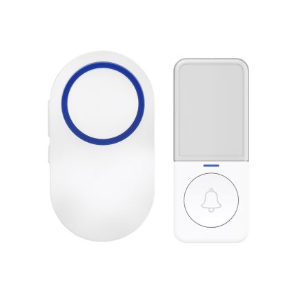 Sonerie fără fir pentru priză 230V IP56 alb