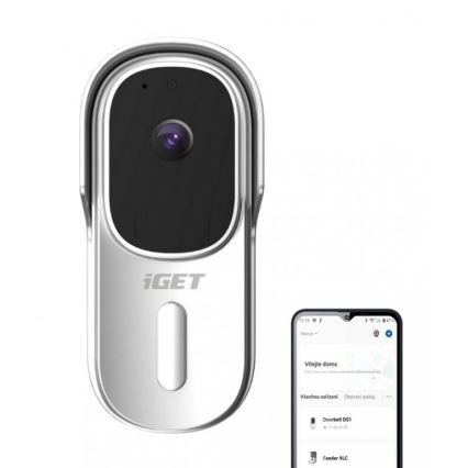 Sonerie video cu senzor de mișcare, Full HD 1080p, acumulator 5200 mAh, IP65, Wi-Fi, Tuya, alb