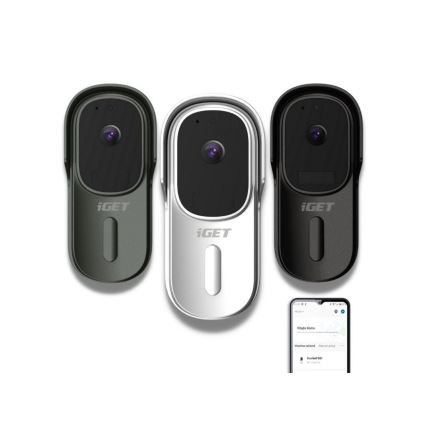 Sonerie video cu senzor de mișcare, Full HD 1080p, acumulator 5200 mAh, IP65, Wi-Fi, Tuya, alb