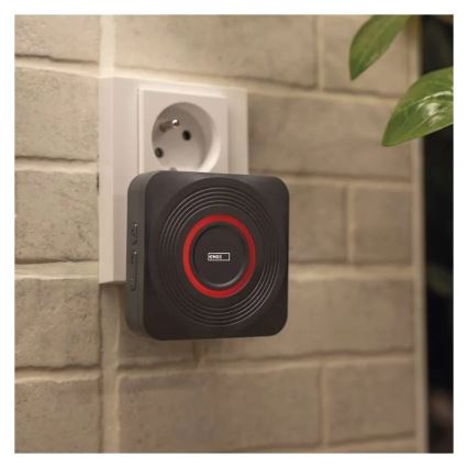Sonerie wireless de priză GoSmart 230V + 1xCR2032, gri, Wi-Fi