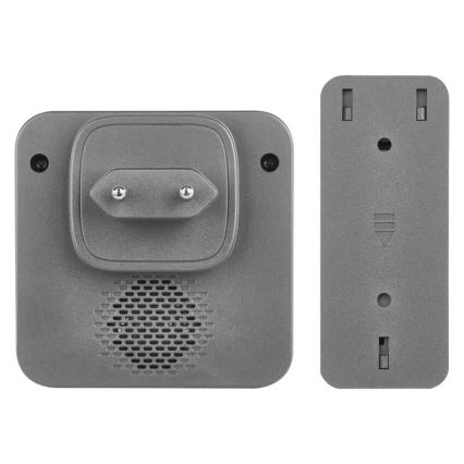 Sonerie wireless de priză GoSmart 230V + 1xCR2032, gri, Wi-Fi