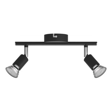 Spot 2xGU10/50W/230V negru Philips
