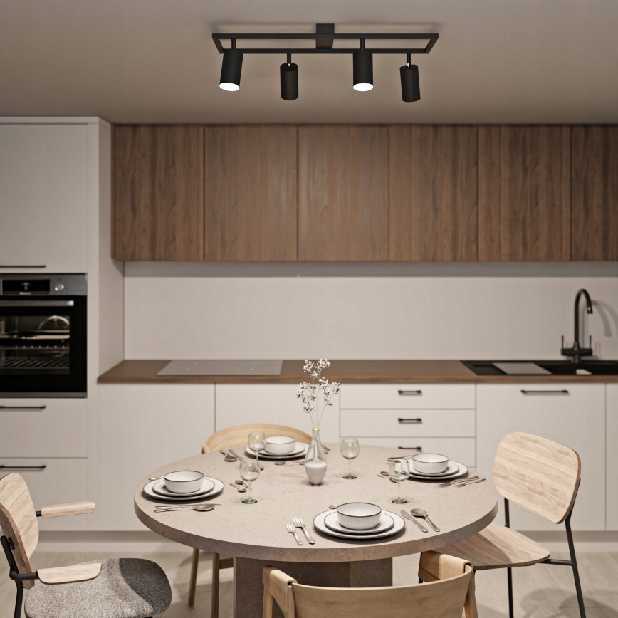 Spot 4x GU10/30W/230V, negru