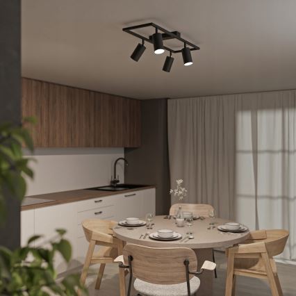 Spot 4x GU10/30W/230V, negru