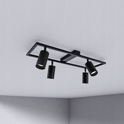 Spot 4x GU10/30W/230V, negru