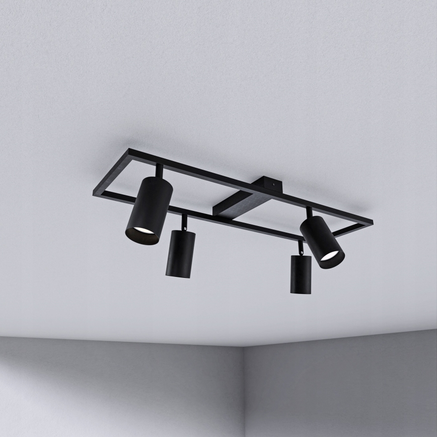 Spot 4x GU10/30W/230V, negru