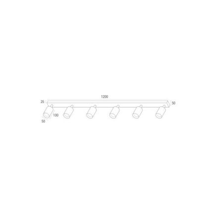 Spot ANGIE 6xGU10/35W/230V negru