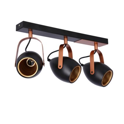 Spot ANICA 3xE14/40W/230V negru/cupru