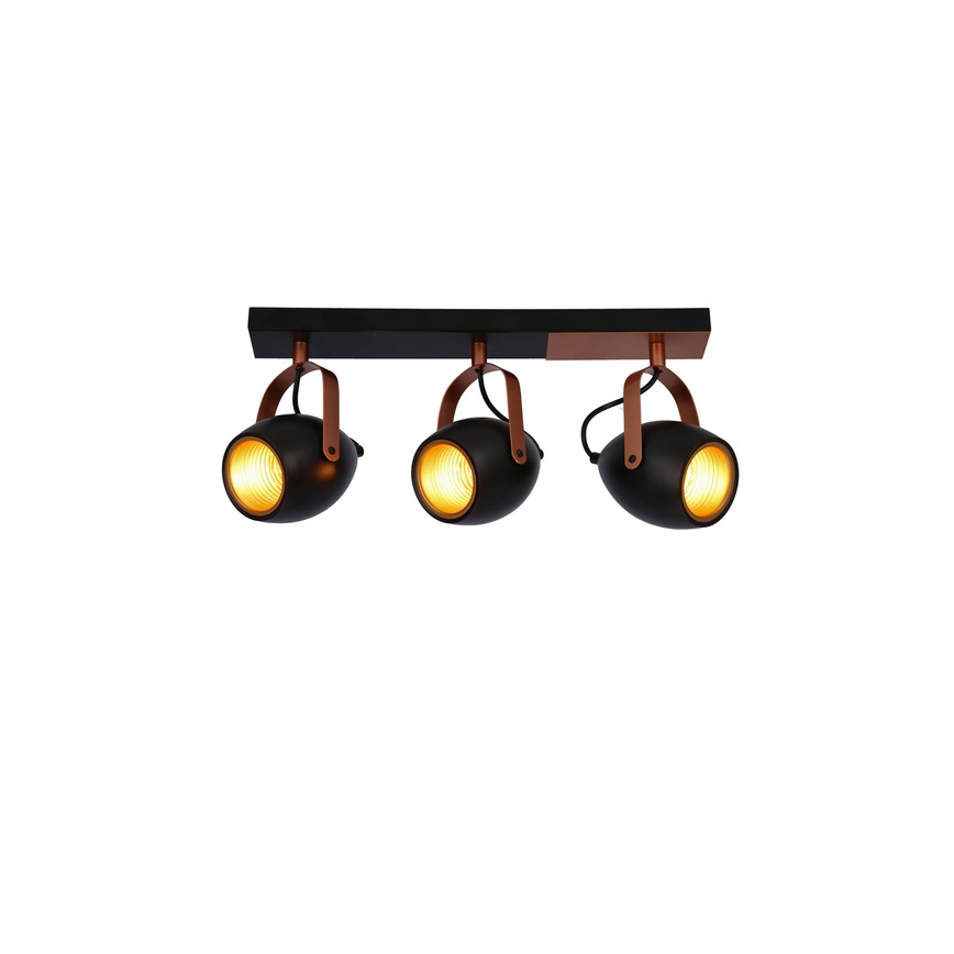 Spot ANICA 3xE14/40W/230V negru/cupru
