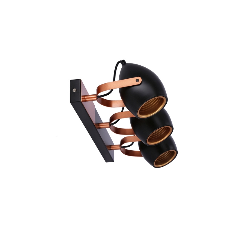 Spot ANICA 3xE14/40W/230V negru/cupru