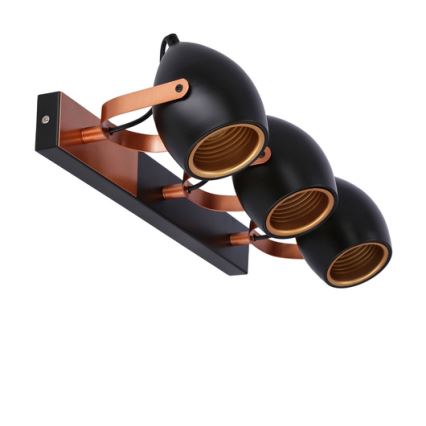 Spot ANICA 3xE14/40W/230V negru/cupru