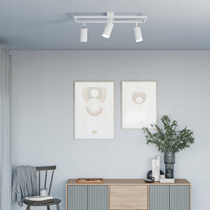 Spot aplicat 3x GU10, 30W, 230V, alb