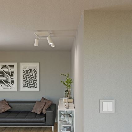 Spot aplicat 3x GU10, 30W, 230V, alb