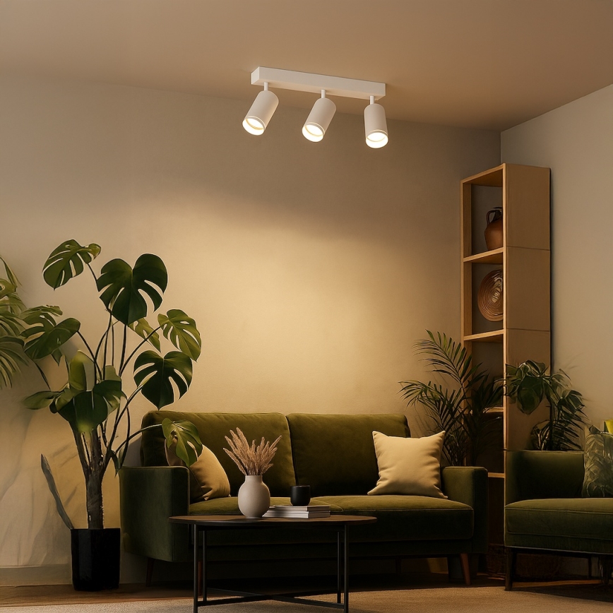 Spot aplicat PIPE 3xGU10/10W/230V, alb