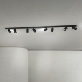 Spot aplicat SEAN 8xGU10/13W/230V negru