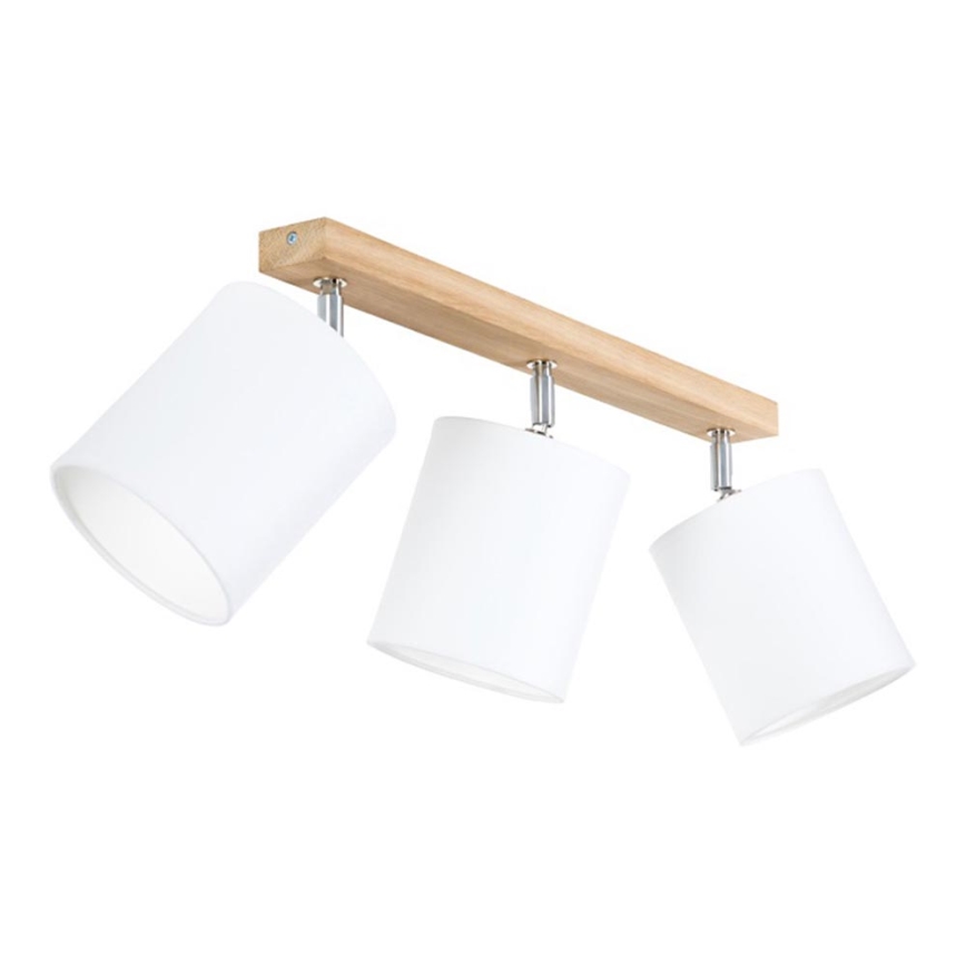 Spot APRILLIA 3xE27/25W/230V, stejar/alb